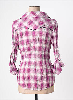 Chemisier coupe cintrée manches longues violet GUESS femme