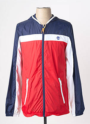 Coupe-vent effet matière satinée a capuche rouge TIMBERLAND garcon