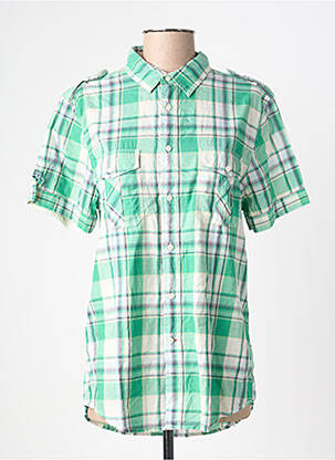 Chemise manches courtes poches vert GUESS homme
