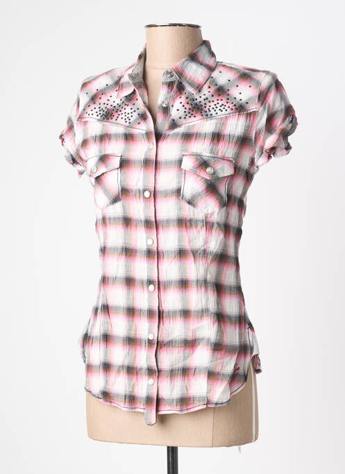 Chemisier manches courtes manches courtes rose GUESS femme