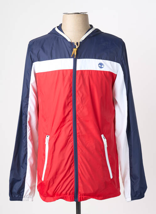 Coupe-vent effet matière satinée a capuche rouge TIMBERLAND garcon