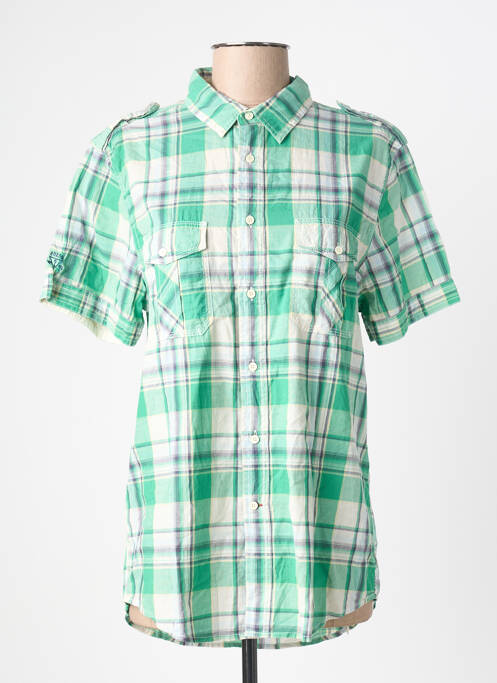 Chemise manches courtes poches vert GUESS homme