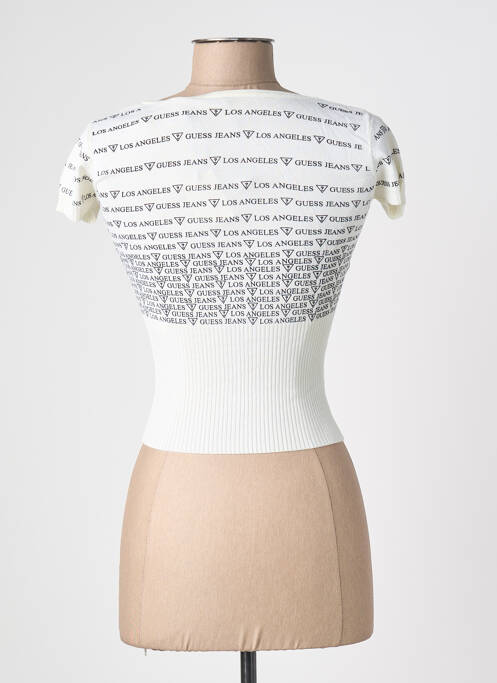 Top stretch manches courtes beige GUESS femme