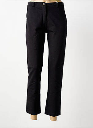 Pantalon 7/8 stretch taille normale noir BLANC BOHEME femme