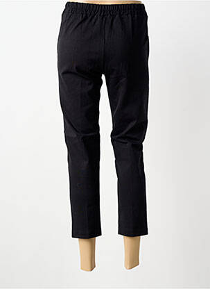 Pantacourt stretch taille normale noir BLANC BOHEME femme
