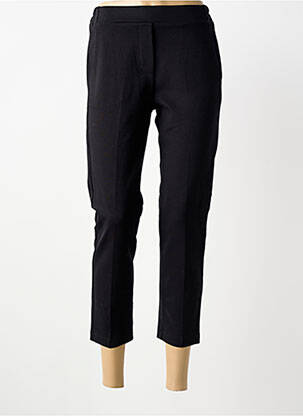 Pantacourt stretch taille normale noir BLANC BOHEME femme