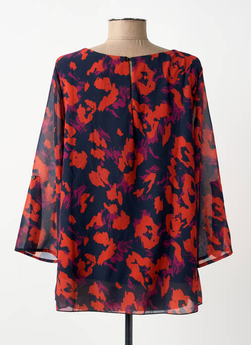 Blouse imprimé fantaisie manches longues orange BLANC BOHEME femme