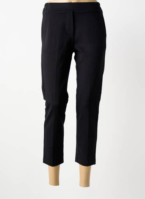 Pantacourt stretch taille normale noir BLANC BOHEME femme