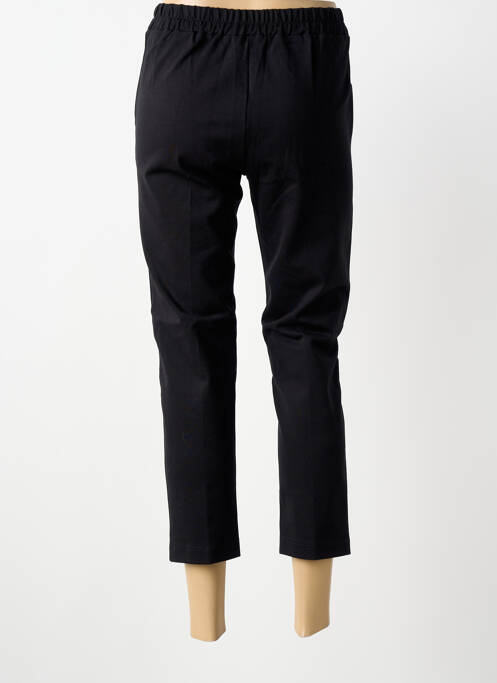 Pantacourt stretch taille normale noir BLANC BOHEME femme