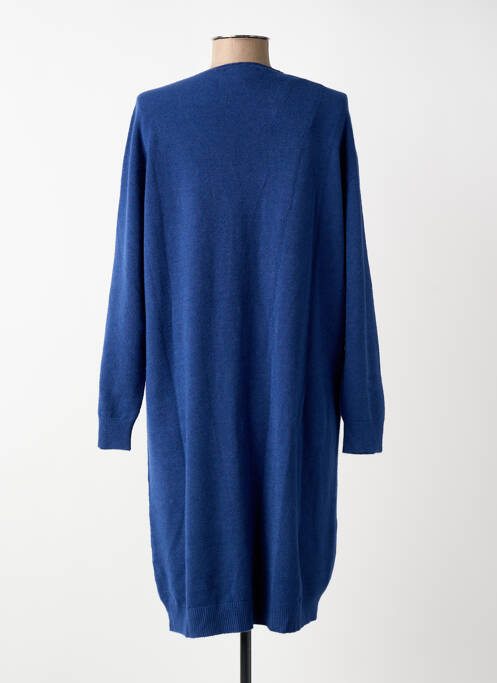 Robe pull col v manches longues bleu BLANC BOHEME femme