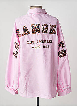 Chemisier imprimé fantaisie manches longues rose FLAMANT ROSE femme