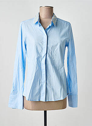 Chemisier coupe cintrée manches longues bleu ONADO femme