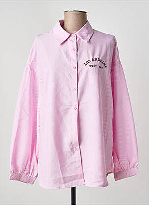 Chemisier imprimé fantaisie manches longues rose FLAMANT ROSE femme