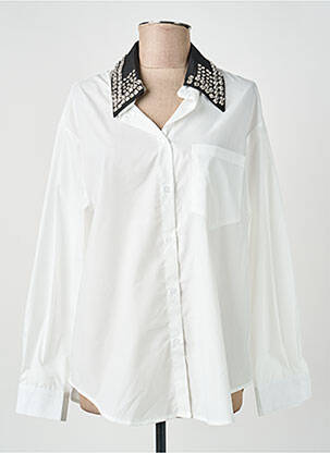 Chemisier coupe droite manches longues blanc LM LULU femme