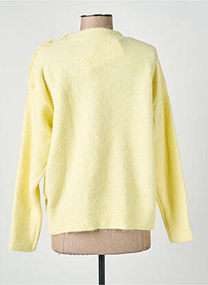 Pull col rond manches longues jaune FLAMANT ROSE femme