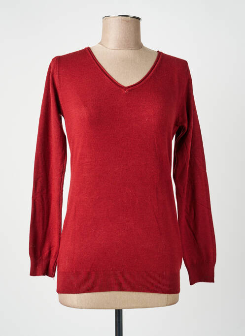 Pull coupe cintrée manches longues marron DIX ONZE (TEN-ELEVEN) femme