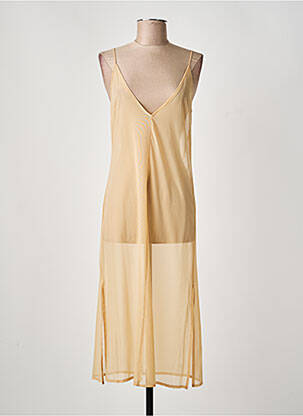 Jupon /fond de robe légère et transparente beige SIYU femme
