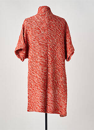 Gilet manches courtes maille tricot orange HOSS femme
