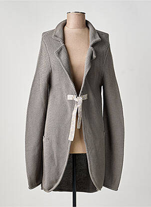 Gilet manches longues stretch gris NORO femme