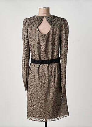 Robe mi-longue manches longues manches longues gris HOSS femme