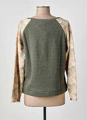 Sweat-shirt stretch manches longues vert GAËLLE BARRE femme