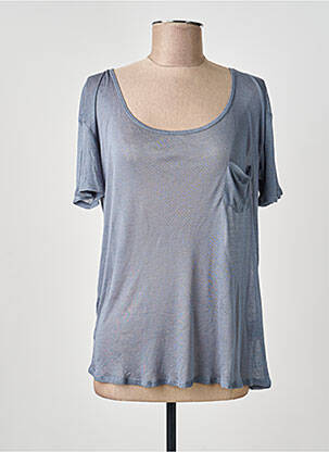 T-shirt stretch manches courtes gris FINE COLLECTION femme