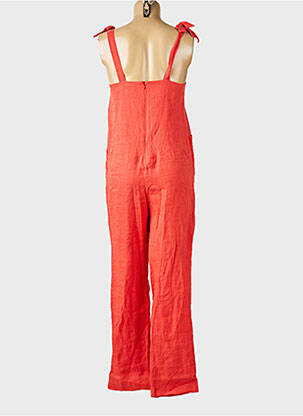 Combi-pantalon fermeture zippée au dos fines bretelles orange INTROPIA femme