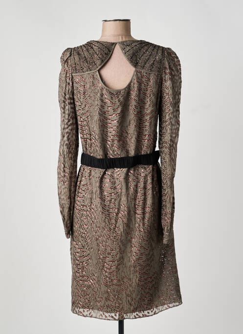 Robe mi-longue manches longues manches longues gris HOSS femme