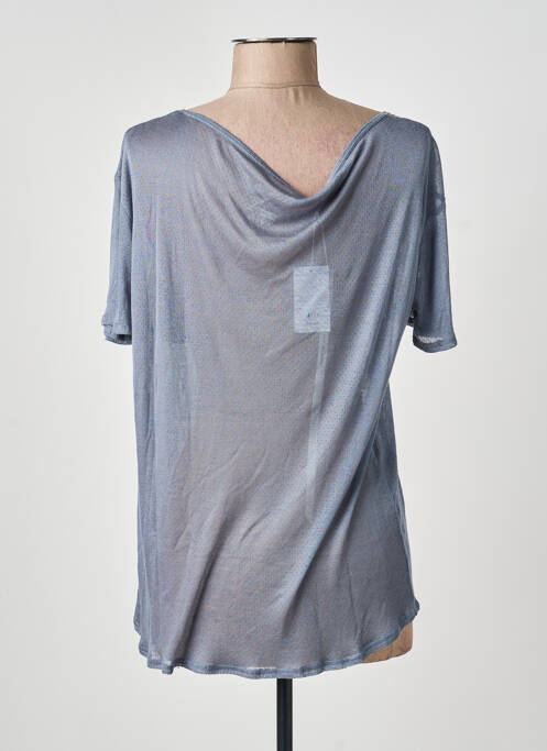 T-shirt stretch manches courtes gris FINE COLLECTION femme