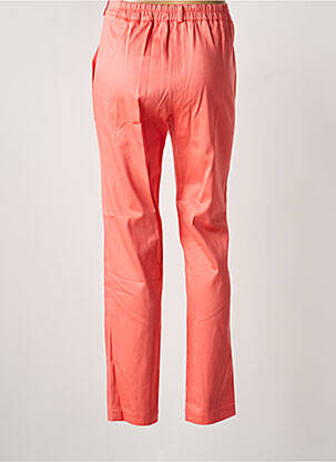 Pantalon droit fermeture zippée sous rabat boutonné rose MON N°2 femme