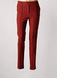 Pantalon slim taille élastique marron NATHALIE VLEESCHOUWER femme