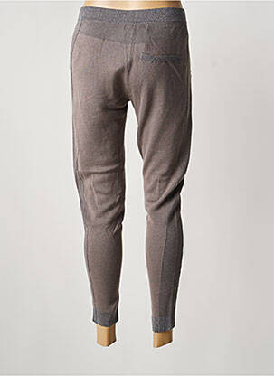 Pantalon slim taille élastique gris CUSTOMMADE femme