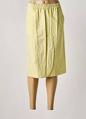Jupe mi-longue coupe droite jaune MOMONI femme