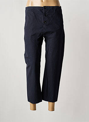 Pantalon 7/8 fermeture zippée sous rabat boutonné bleu SOFIE D'HOORE femme