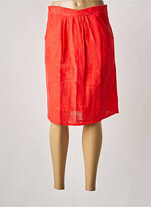 Jupe short coupe droite rouge GAËLLE BARRE femme