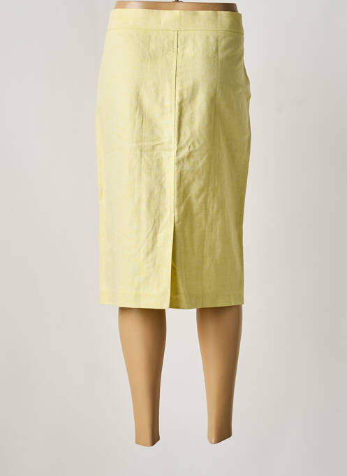 Jupe mi-longue coupe droite jaune MOMONI femme