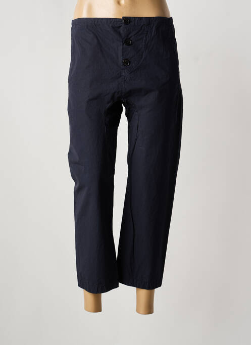 Pantalon 7/8 fermeture zippée sous rabat boutonné bleu SOFIE D'HOORE femme