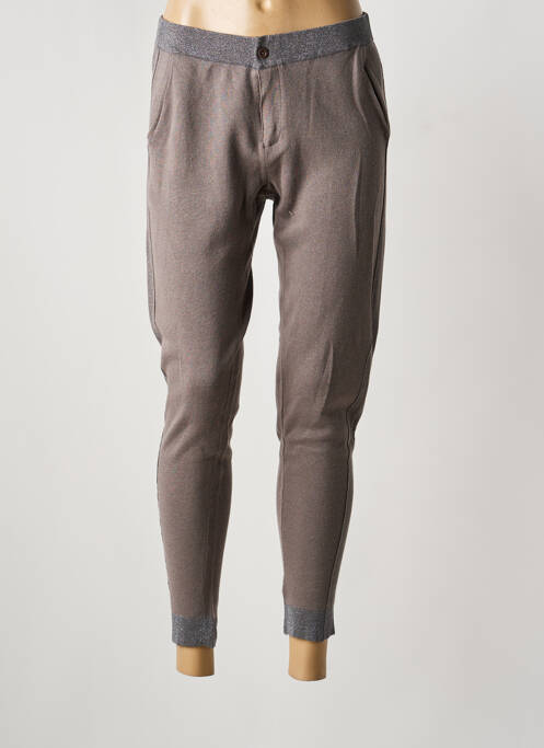 Pantalon slim taille élastique gris CUSTOMMADE femme