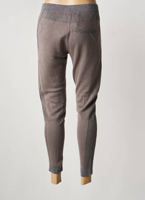 Pantalon slim taille élastique gris CUSTOMMADE femme