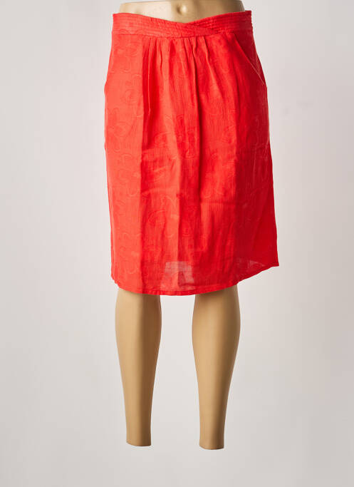 Jupe short coupe droite rouge GAËLLE BARRE femme