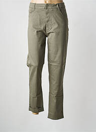 Pantalon droit stretch taille normale vert VOGGO femme