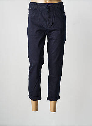 Pantacourt coupe droite taille normale bleu VOGGO femme