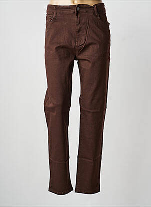 Pantalon droit stretch taille normale marron VOGGO femme