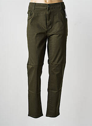 Pantalon droit stretch taille normale vert VOGGO femme