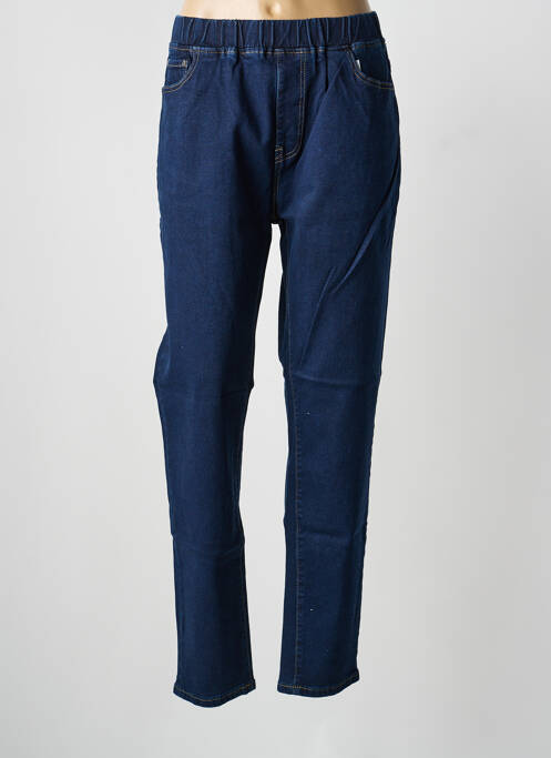 Jeans coupe droite stretch taille normale bleu VOGGO femme