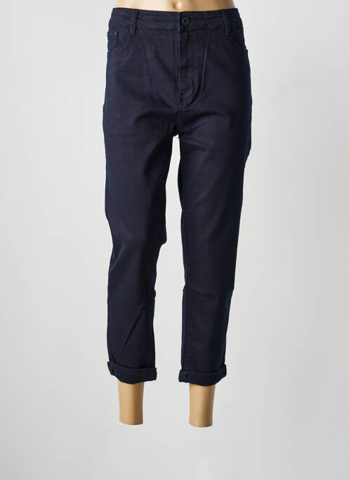 Pantacourt coupe droite taille normale bleu VOGGO femme