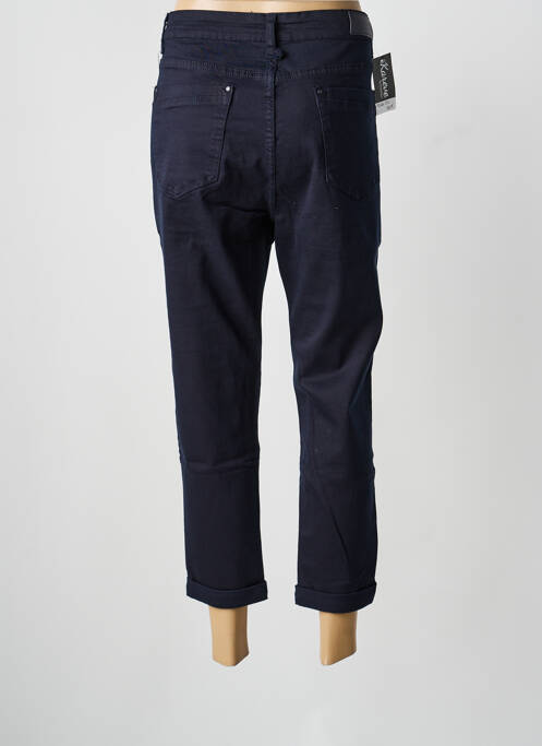 Pantacourt coupe droite taille normale bleu VOGGO femme