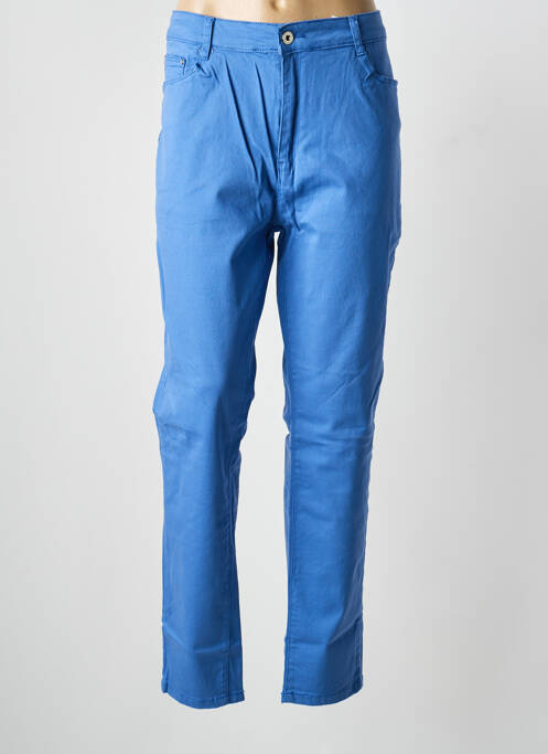 Pantalon droit stretch taille normale bleu VOGGO femme