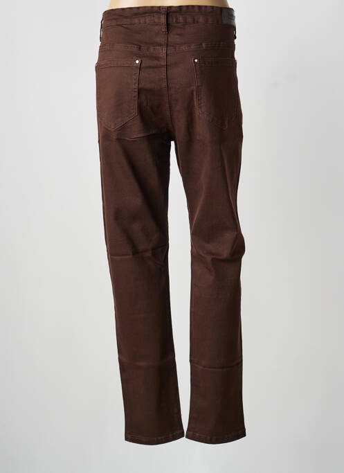 Pantalon droit stretch taille normale marron VOGGO femme