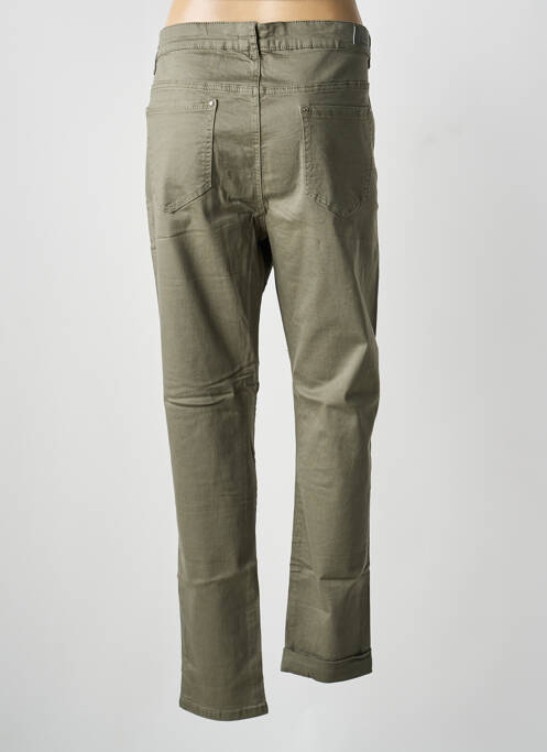 Pantalon droit stretch taille normale vert VOGGO femme